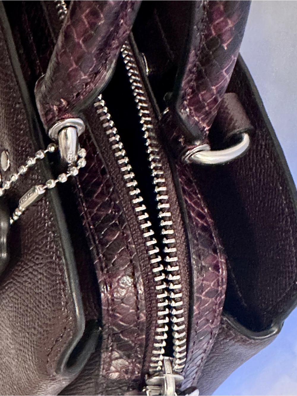 Coach Dark Brown / Mahogany Leather Satchel Top Handle Crossbody Purse NWOT - Picture 7 of 14